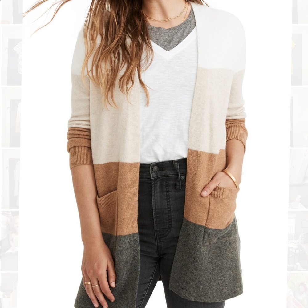 Madewell Kent Colorblock Cardigan